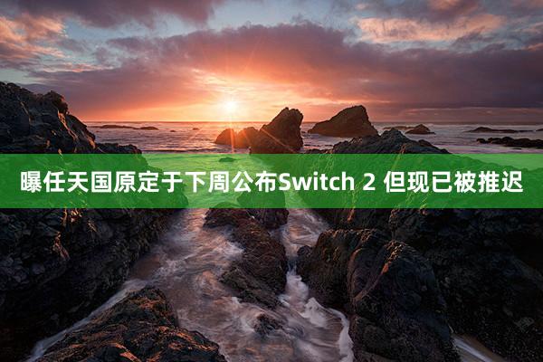 曝任天国原定于下周公布Switch 2 但现已被推迟