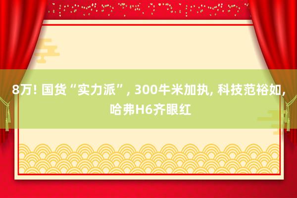8万! 国货“实力派”, 300牛米加执, 科技范裕如, 哈弗H6齐眼红