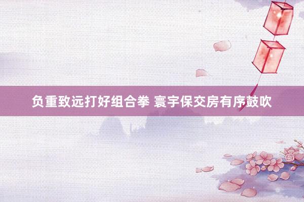 负重致远打好组合拳 寰宇保交房有序鼓吹